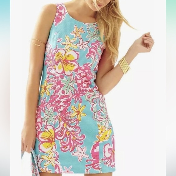Lilly Pulitzer Cathy Shift Lolita Mini Dress Size 2 Colorful Preppy Resortwear - Picture 1 of 8